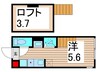 ハーモニーテラス西亀有Ⅲ 1Rの間取り