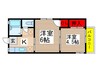 グリ－ンハイツ 2Kの間取り