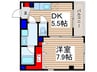 辻友ビル 1DKの間取り