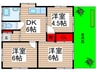 米井貸家 3DKの間取り