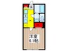仮）エクセラン北浦和 1Kの間取り