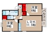 ロイヤルスクエアC 2LDKの間取り