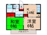 コーポサンビスタＢ 2Kの間取り