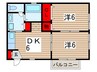 サニーハウスＣ 2DKの間取り