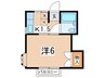 コーポタカオ 1Kの間取り