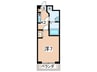 サザンクロス 1Kの間取り