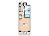 サザンクロス 1Kの間取り