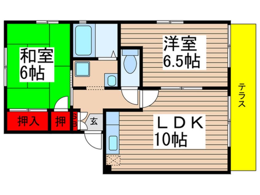 間取図 ハイツブル－エコ－Ｂ