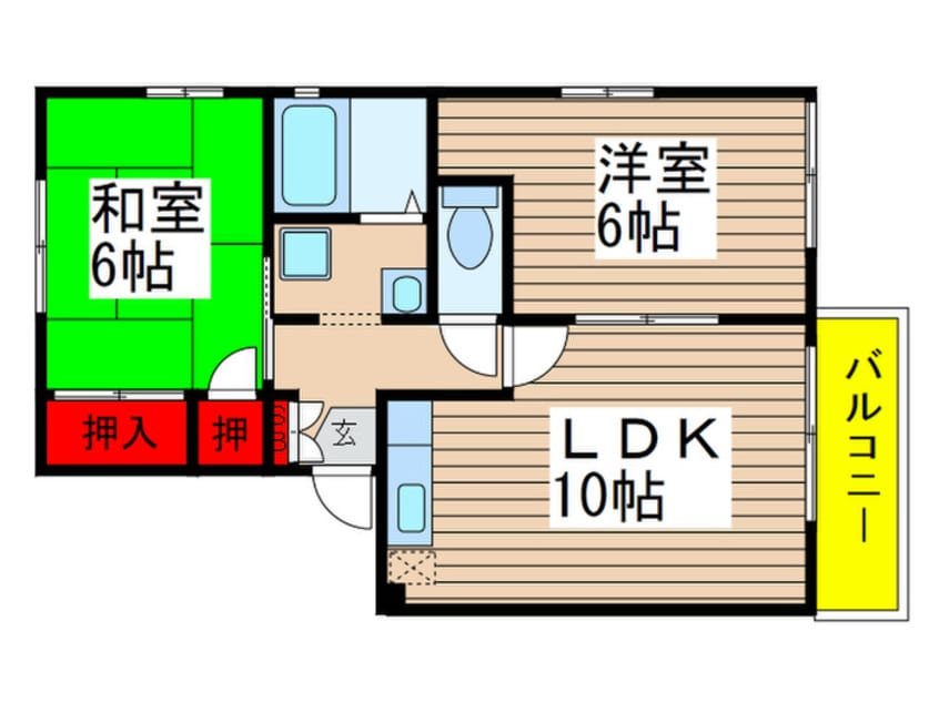 間取図 ハイツブル－エコ－Ｂ