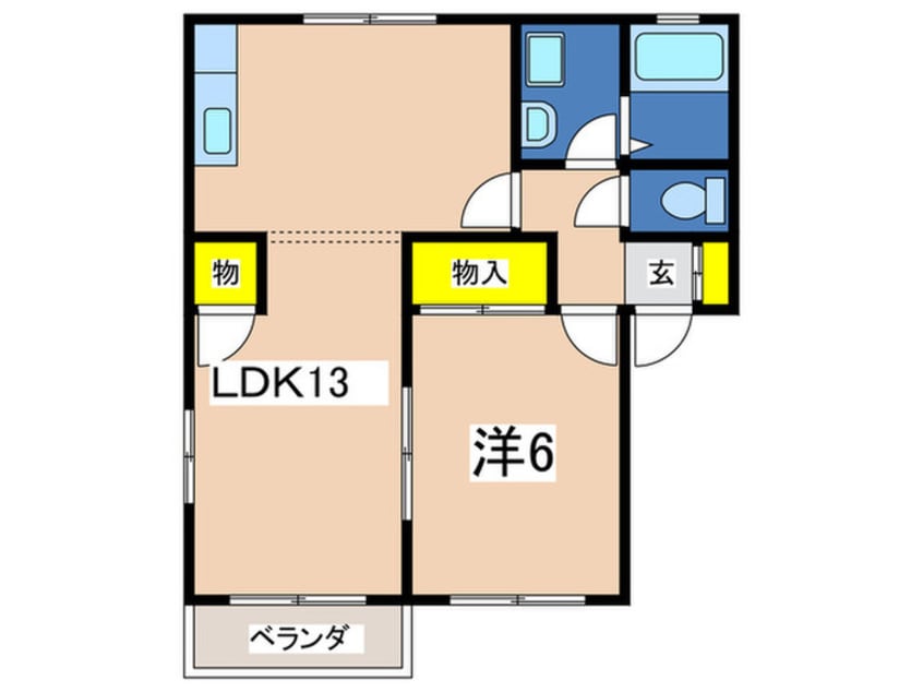 間取図 グリ－ンヒルＡ