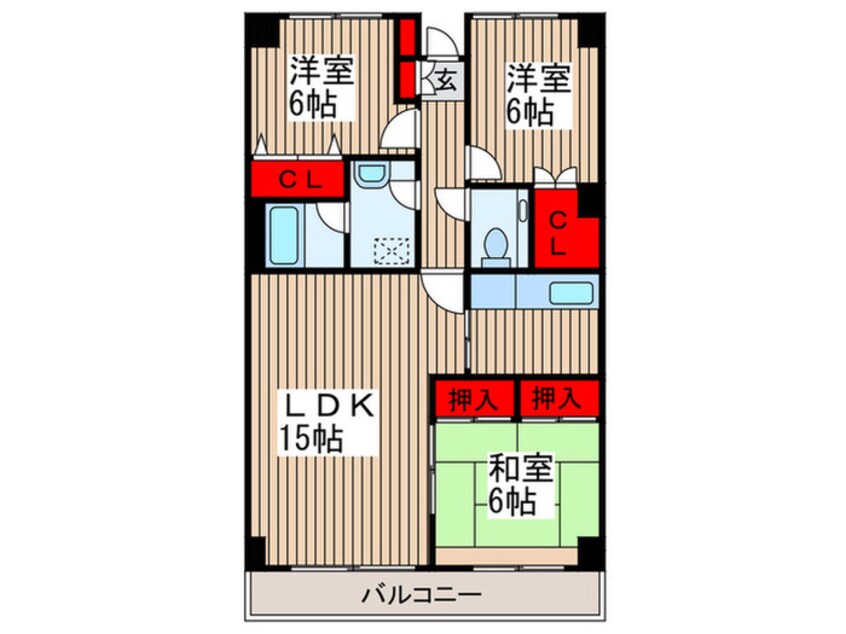 間取図 カルム北本1号棟