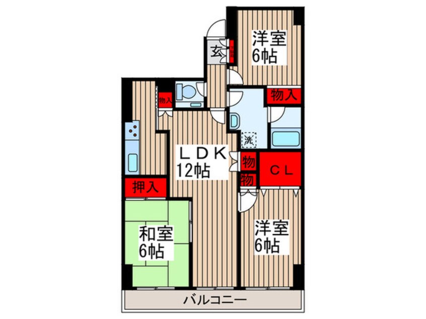 間取図 カルム北本1号棟