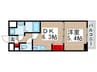 パルコート西新井 1DKの間取り