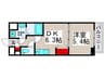 パルコート西新井 1DKの間取り
