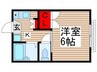 ｻﾝﾊｲﾑ 1Kの間取り