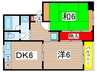 グレ－スタウンＡ棟 2DKの間取り