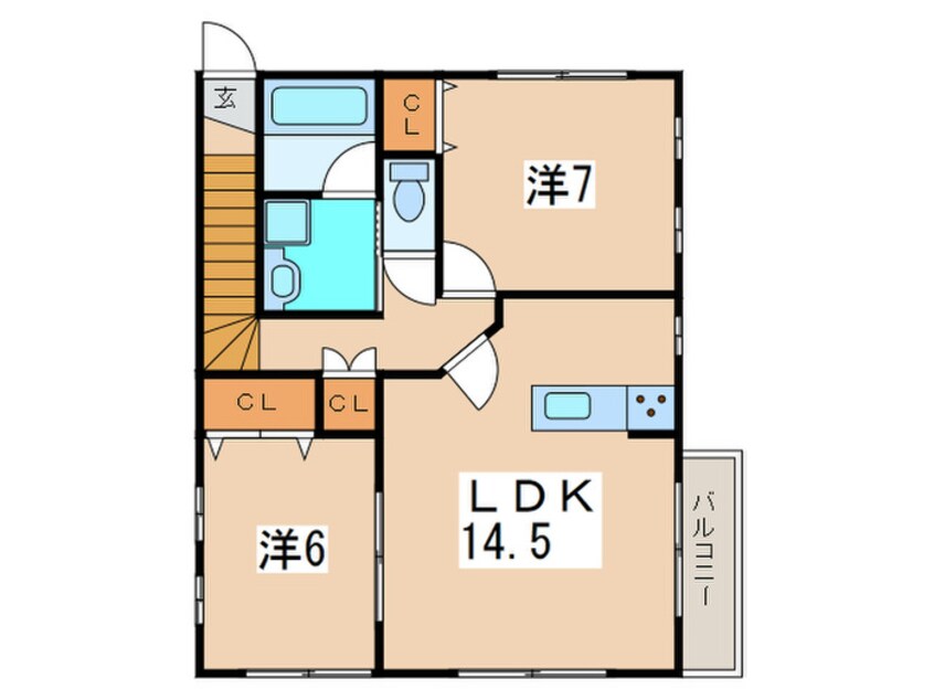 間取図 ハイライズ玉川学園