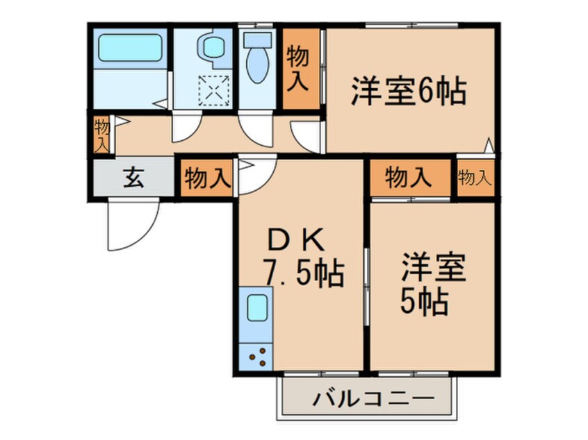 間取図 コーポオノハラ3号棟