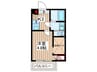 KEIAI RESIDENCE　北越谷Ⅲ 1Kの間取り