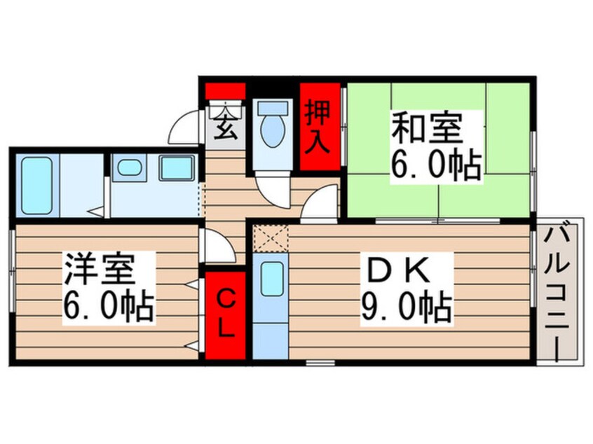 間取図 カツヤマハイツ