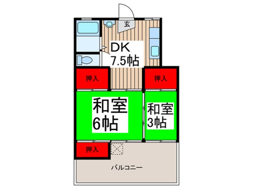 間取図 コーポコンドウ