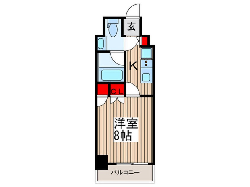 間取図 ﾙﾌｫﾝﾌﾟﾛｸﾞﾚ清澄白河ﾌﾟﾚﾐｱ