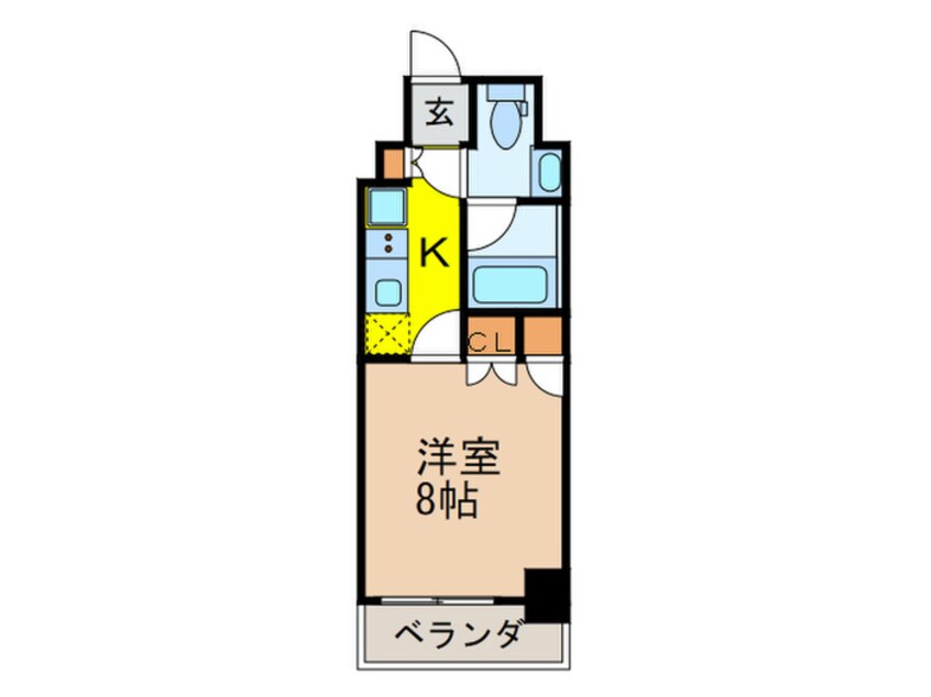 間取図 ﾙﾌｫﾝﾌﾟﾛｸﾞﾚ清澄白河ﾌﾟﾚﾐｱ