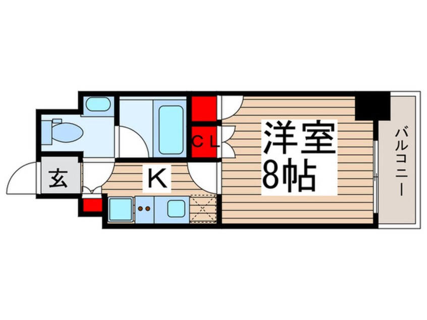 間取図 ﾙﾌｫﾝﾌﾟﾛｸﾞﾚ清澄白河ﾌﾟﾚﾐｱ