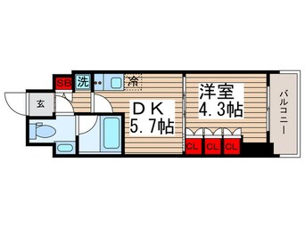 間取図 ﾙﾌｫﾝﾌﾟﾛｸﾞﾚ清澄白河ﾌﾟﾚﾐｱ