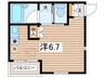 ブルーメール横濱 1Rの間取り