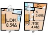 Lino　Ochiai 1LDK+Sの間取り