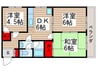 パ－ルハイム市川 3DKの間取り