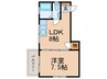 森ハイツ 1LDKの間取り