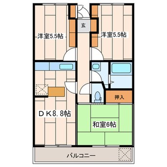 間取図 クレストヒルズ