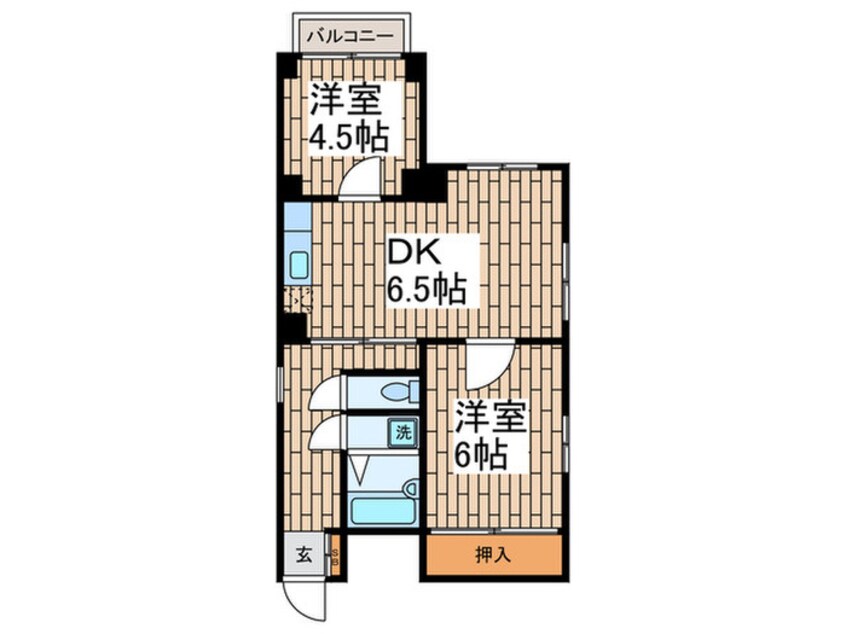 間取図 セザール大森本町（５０１）