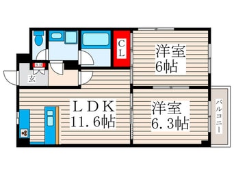 間取図 コスモリード船堀