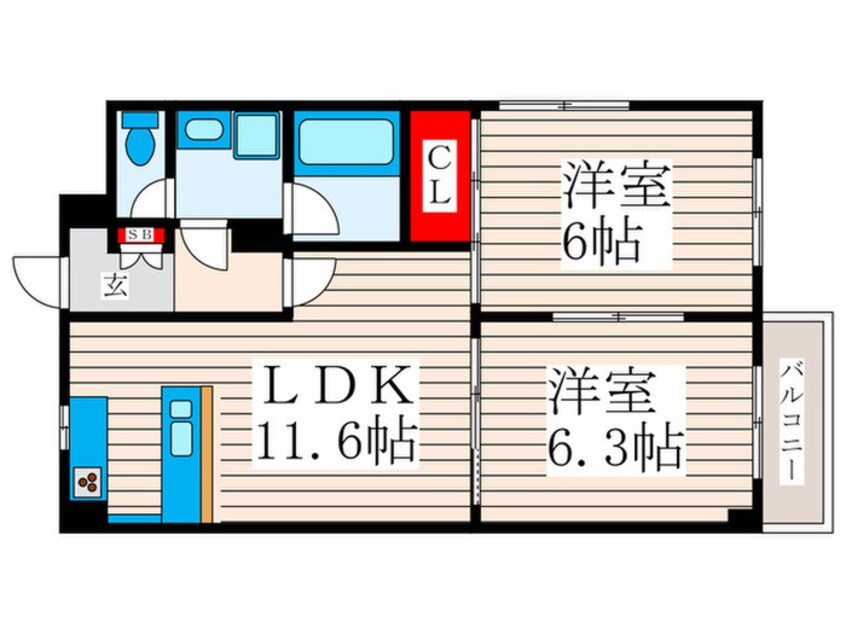 間取図 コスモリード船堀