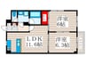 コスモリード船堀 2LDKの間取り