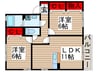 ピエルテル六番館 2LDKの間取り