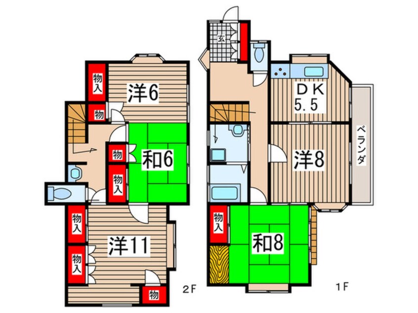 間取図 出澤様貸家