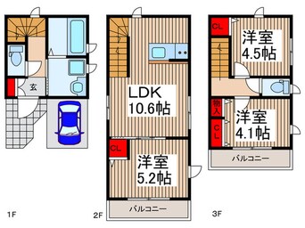 間取図 仮）坂下町３丁目戸建