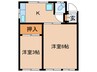松沢荘 2Kの間取り