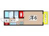 ガ－デンハウス 1Kの間取り