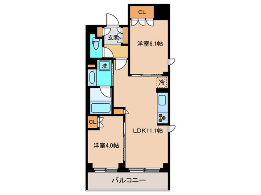 間取図 ﾊﾟ-ｸｱｸｼｽ大塚（３－４－３）