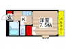ジュエリ－コ－トＢ 1Kの間取り