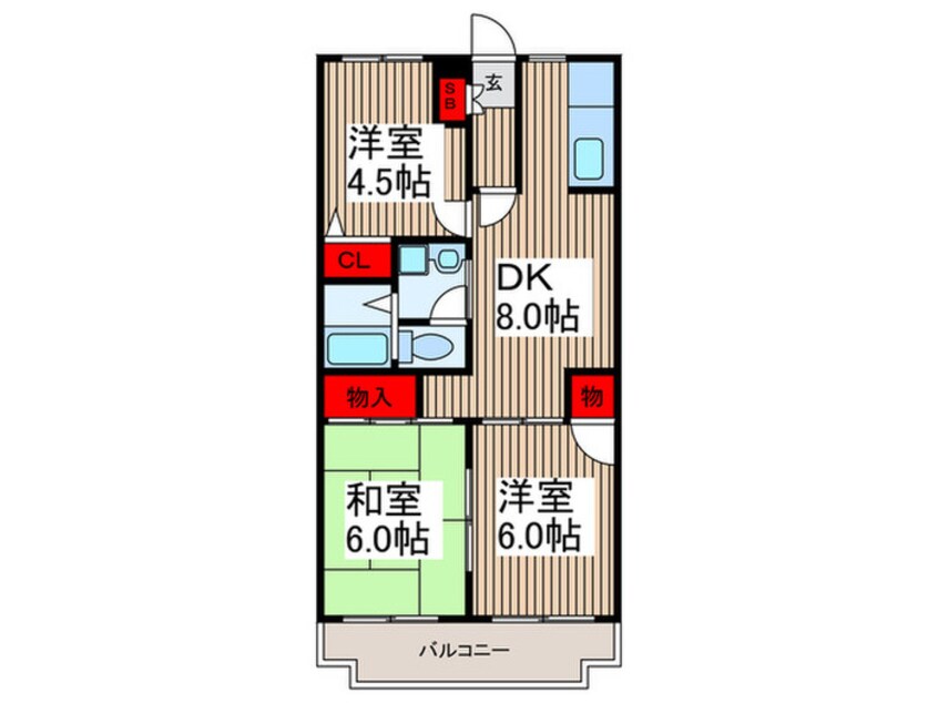 間取図 プラザナカムラ