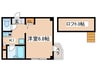 安悠館 1Kの間取り