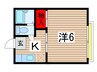 コーポフジ 1Kの間取り