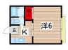 コーポフジ 1Kの間取り