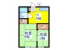 香林荘 2Kの間取り